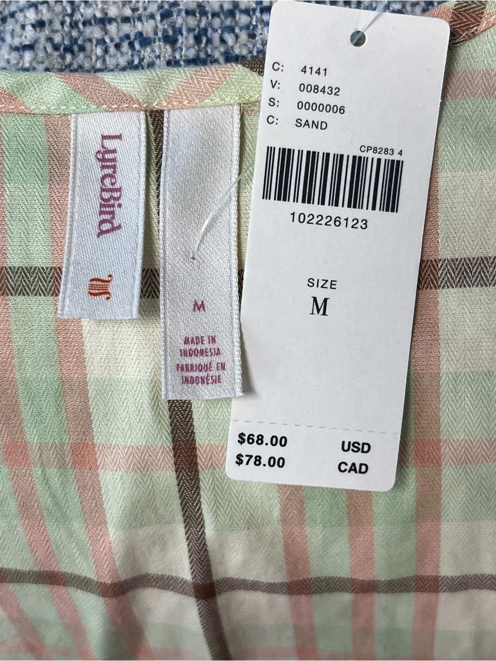 Anthropologie LyreBird Pintuck Flannel Tie Front Vest Women Medium NWT - Picture 8 of 9